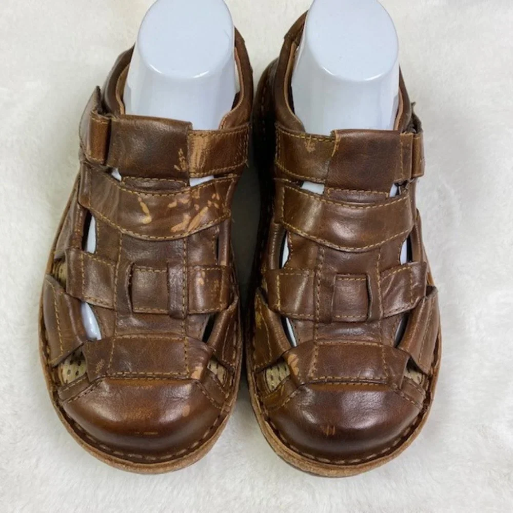 Born‎ Cabot III Leather Fisherman's Sandals, size 8